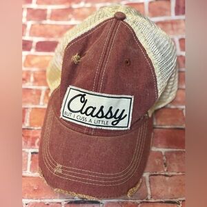 Classy But I Cuss a Little Distressed Cap